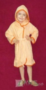 Халат детский с капюшоном Персик